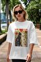 For the Love of Cats 82 Front Cat Printed White Oversize T-Shirt 100% Cotton Unisex Cat Lover Premium Design - 5