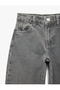 Cotton Stitched Detailed Pocketed Balloon Cut Denim Trousers - 6
