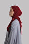 Burgundy Plain Classic Scarf Italian Stitched Relax Fabric Simple 202209_16 - 2