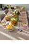 12-Pack Pink Livia Linen Placemat Supla |   Stain Resistant |   Modern Table Decor - 7