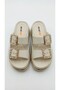 Double Buckle Women's Gold Buckle Eva Lightweight Soft Thick Sole Slippers - 4