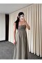 Khaki Elastic Strap Dress - Y223100 - 2