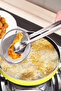 Pratica Stainless Steel Oil Strainer and Frying Tongs 28 cm Kitchen Strainer