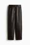 Barrel-leg coated trousers - 6