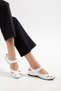 Women's Daily Orthopedic Shoes White Large Size Cage Model with Straps - 4