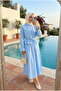 Women's Waist Drawstring Detailed Shirt Skirt Hijab Set (Unlined) - 3