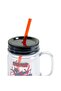 Spiderman Drinking Jar With Straw - 550ml - 5