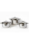 FLAVIO Hotpot 3-Piece Set (1L-2L-3L)- Steel Finish
