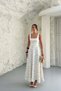 Women's White Back Tie Detailed Floral Patterned Stylish Summer Dress - 7