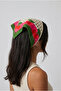 Pink Cherry Patterned Knitted Bandana - 2