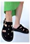 Bellamor Suede Textured Cage Sandals Slippers - 3