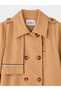 Women's Long Trench Coat Relaxed Fit Premium Line Detailed Belted Stylish Unlined - 5