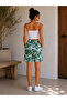Trend Zebra Patterned Viscon Casual Women's Shorts - 3