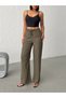 Women's High Waist Palazzo Wide Leg Linen Trousers - 5