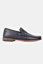 Men's Dark Blue Genuine Natural Leather Leather Sole Loafer Daily Shoes - 5