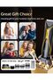 Electric Body Hair Trimmer for Men, Type-C Rechargeable, with LED Light, USB Recharge Dock, Black+Yellow - 7