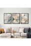 Alayra Wall Art With Outer Frame Decorative Wall Painting Set of 3 40x60 cm Home Decor
