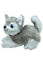 Plush Lying Dog with Sound 25 cm - Gray - 1 Pc