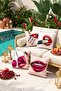 Red Lipstick Patterned 4-Piece Throw Pillow Cover Set - 2