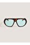 Unisex Pilot Sunglasses Leopard Pattern Frame Blue Glass Hecke C2