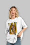 For Dog Lovers White Oversize T-Shirt with 4 Pre-Printed Dog Images 100% Cotton Unisex Dog Lover Premium Design - 4