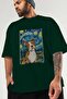 For Dog Lovers 48 Front Dog Printed Green Oversize T-Shirt 100% Cotton Unisex Dog Lover Premium Design - 3