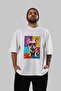 For Dog Lovers 65 Front Dog Printed White Oversize T-Shirt 100% Cotton Unisex Dog Lover Premium Design - 6