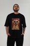 For Dog Lovers 51 Front Dog Printed Black Oversize T-Shirt 100% Cotton Unisex Dog Lover Premium Design - 6