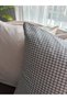 Gray Checkered Linen & Ecru Muslin 2-Piece Throw Pillow Cover Set - 2
