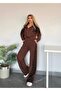 Leopard Detailed Zippered High Waist Stretchy Set