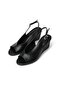 Blanca Black Color Wedge Heel Women's Sandals - 7