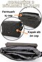7503 Genuine Leather Black Cover Waterproof Waxed Canvas 15” Laptop, School, Document Travel Bag - 5