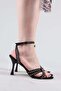 Acre Mini Trocley Cross-Strapped Heeled Shoes Black - 3