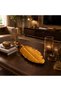 Gold Decorative Leaf Tray 40 cm – Large Decorative Plate, Tabletop Living Room Coffee Table Console Decor, Stone Powder Home Decoration Accessory - 5