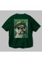 For Dog Lovers 67 Back Dog Print Green Oversize T-Shirt 100% Cotton Unisex Dog Lover Premium Design - 3
