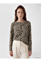Nevavm Women's T-Shirt with Oval Collar Pattern