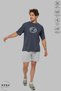 Unisex Crew Neck Cancer Zodiac Sign Printed Cotton Oversize Short Sleeve T-Shirt - 6