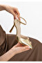 Limar Women's Gold Pointed Toe High Heel Shoes (10cm Heel) - 3