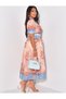 Linen Fabric Model Button Detailed Lined Dress (Belt Included)-2508 - 4