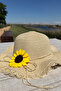 Summer Girl's Gift Straw Hat Bag Set Sunflower Model |   Sunscreen Beige Beach Combination - 5
