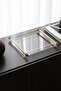 Brass Handle 25 cm Plexy Tray / Presentation Tray / Plexy Organizer - 2