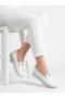 Women's White Genuine Leather Orthopedic Sole Casual Shoes - 2