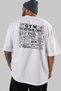 Gym Bodybuilding Oversize Back Printed White T-Shirt 100% Cotton Streetwear Premium Comfortable Fit - 5