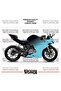 ملصق طلاء CFMOTO 250SR ثنائي اللون، طقم جاهز لطلاء المحرك، عالي الجودة