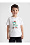 Lcw Kids White Crew Neck Printed Boys T-Shirt