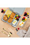 6 & 4 Convertible Bento Lunch Box - Glitter Ivory - 2