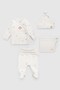 4-Piece Organic Cotton Newborn Set White