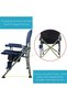 Folding Camping Chair Armchair Comfortable Back Fishing Chair Beach Chair Durable Aluminum Alloy Frame Easy to Store and Carry Suitable for Hiking Gardening Beach Picnic - 6