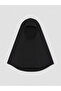 Black Stand Collar Patterned Women's Hijab Swimsuit Set - 6