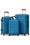 Hard Shell Horizon Line ABS Lightweight 3 PCS SET (20/24/28 Inch) Luggage, Combination Lock Suitcase
